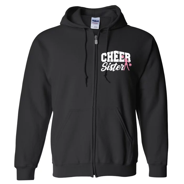 Cheer Sister Cheerleading Full Zip Hoodie