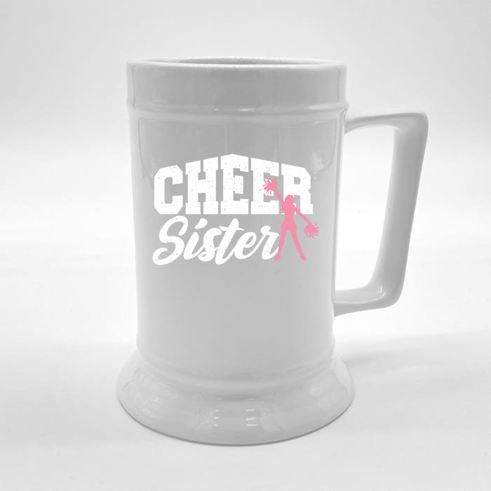 Cheer Sister Cheerleading Front & Back Beer Stein