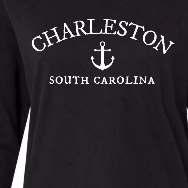 Charleston South Carolina  Sc Sea Town Womens Cotton Relaxed Long Sleeve T-Shirt