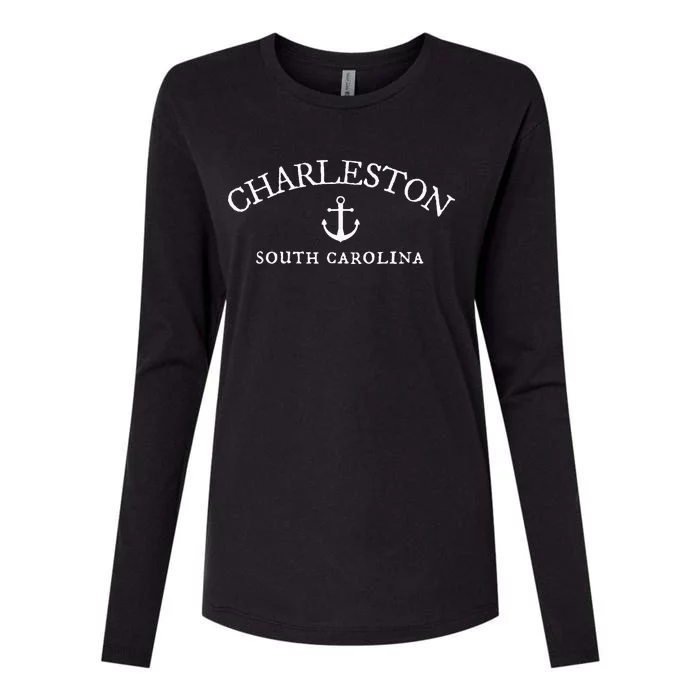 Charleston South Carolina  Sc Sea Town Womens Cotton Relaxed Long Sleeve T-Shirt