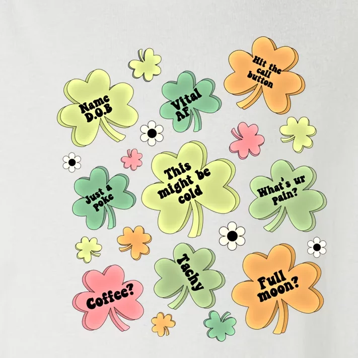 Cute Shamrock Clover Icu Nurse Nicu Nurse Patricks Day Group Funny Gift Toddler Long Sleeve Shirt