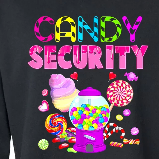 Candy Security Candyland Costume Teens Adult Cropped Pullover Crew