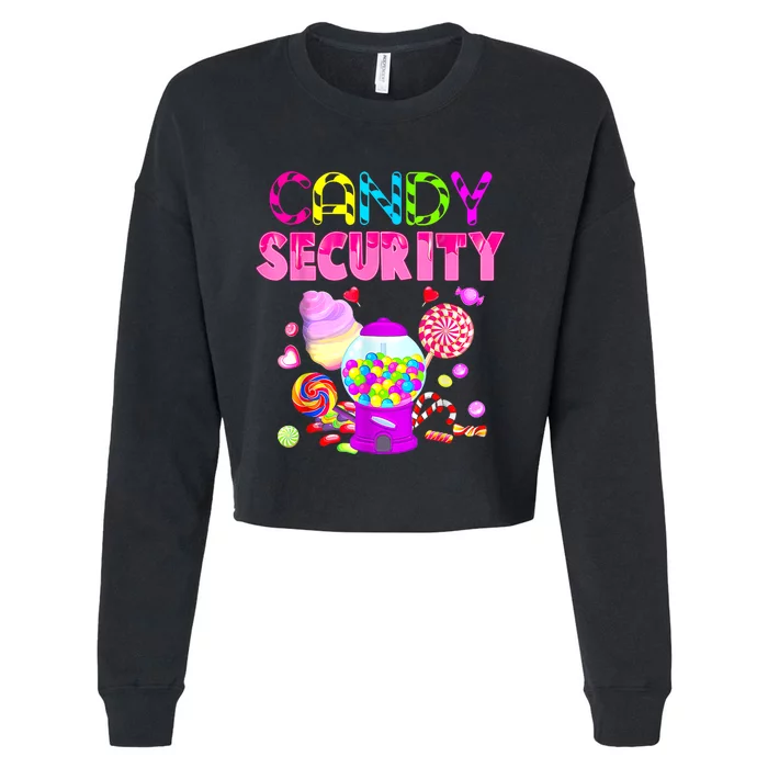 Candy Security Candyland Costume Teens Adult Cropped Pullover Crew