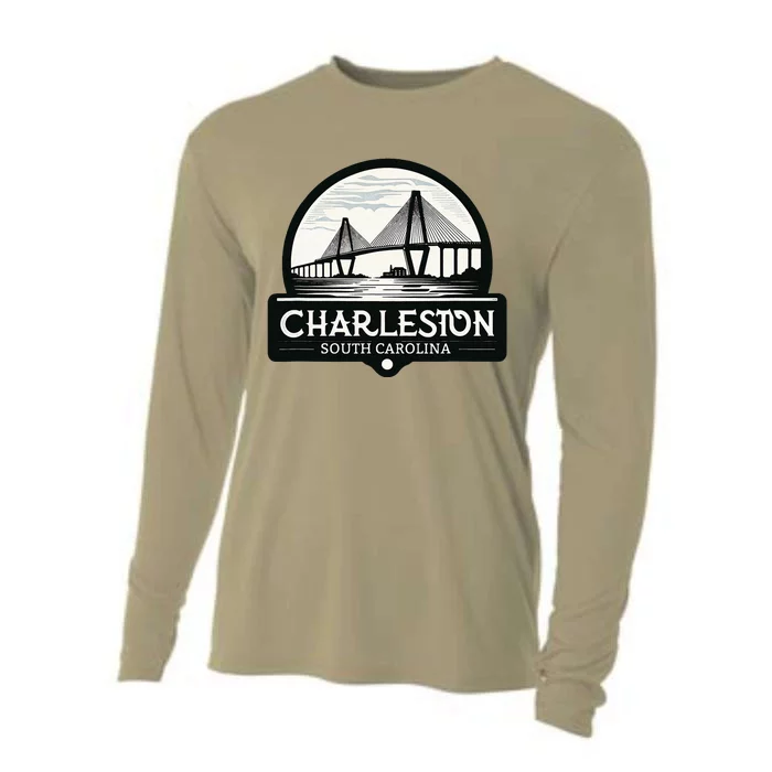 Charleston South Carolina Ravenel Bridge Skyline Cooling Performance Long Sleeve Crew