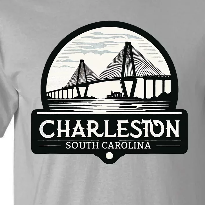 Charleston South Carolina Ravenel Bridge Skyline Tall T-Shirt