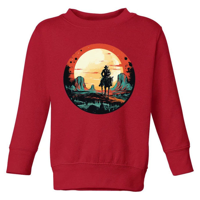 Cool Space Cowboy With Horse Costume Toddler Sweatshirt