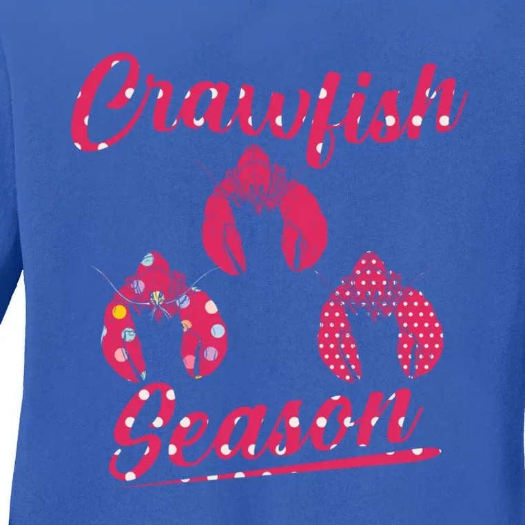 Crawfish Season Crayfish Cook Boil Lobster Gift Ladies Long Sleeve Shirt