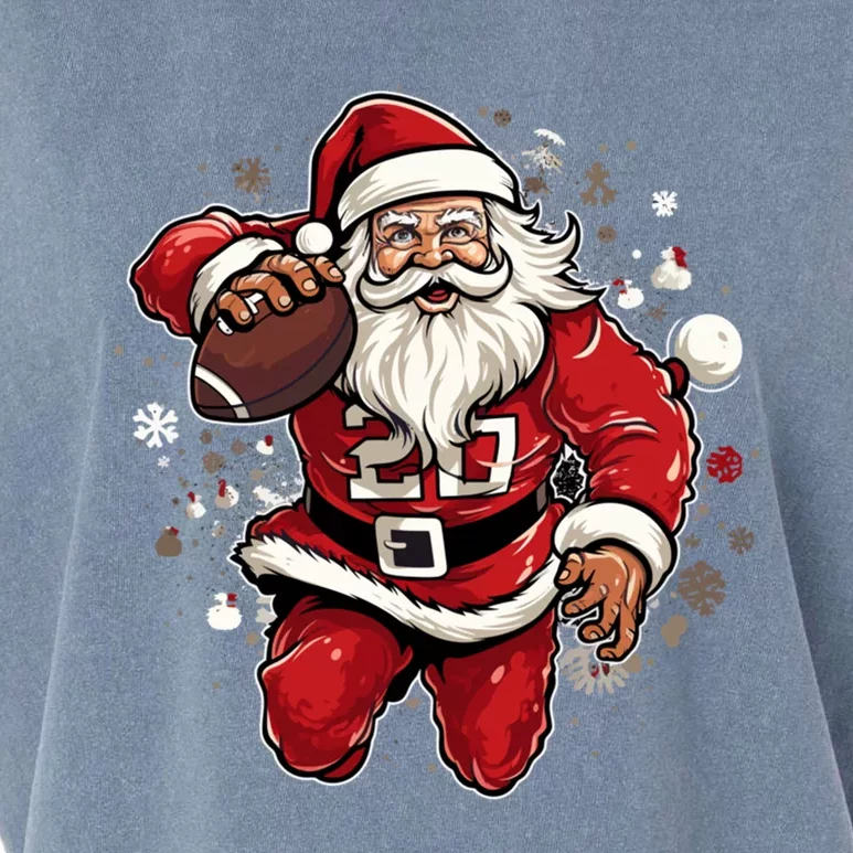 Christmas Santa Claus Football Xmas Meaningful Gift Garment-Dyed Women's Muscle Tee