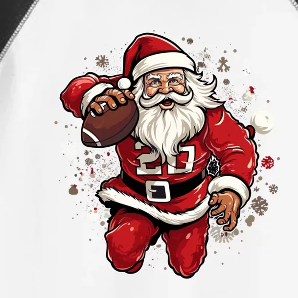 Christmas Santa Claus Football Xmas Meaningful Gift Toddler Fine Jersey T-Shirt