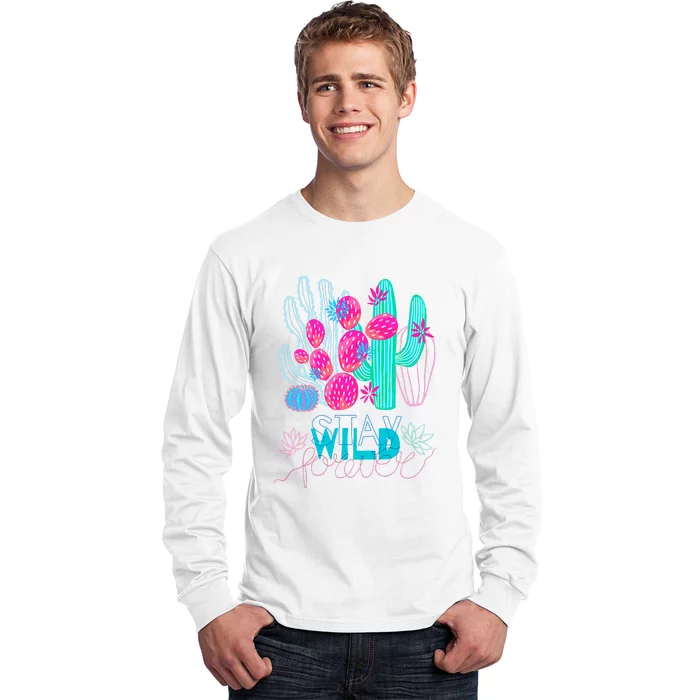 Cactuses Succulents Colorful Cacti Long Sleeve Shirt