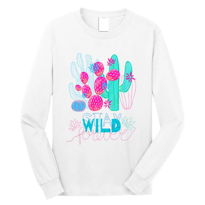 Cactuses Succulents Colorful Cacti Long Sleeve Shirt