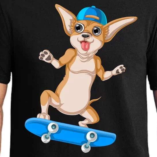 Chihuahua Skateboarding Pajama Set