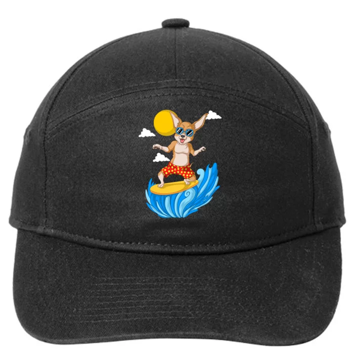 Chihuahua Surfing 7-Panel Snapback Hat