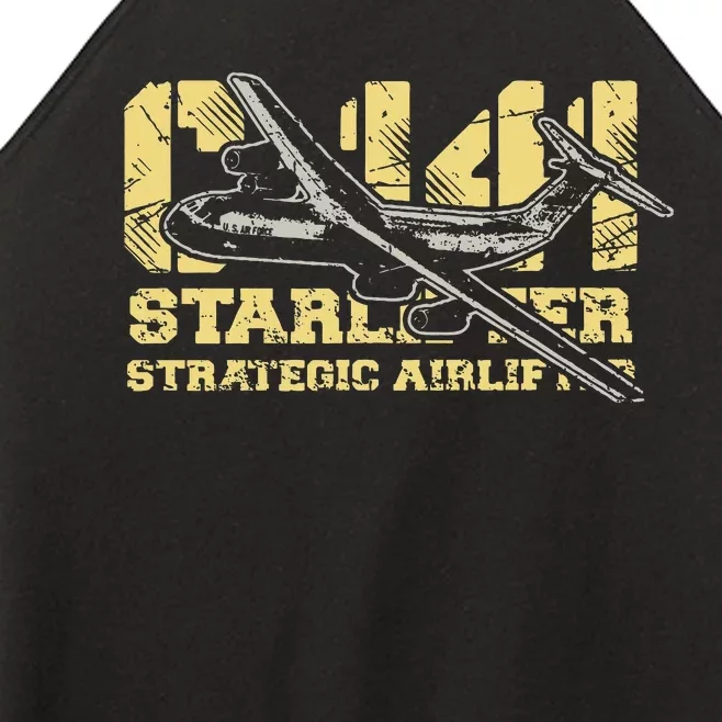 C141 Starlifter C141 Strategic Airlifter Military Aircraft Women’s Perfect Tri Rocker Tank