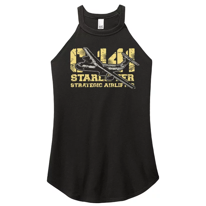 C141 Starlifter C141 Strategic Airlifter Military Aircraft Women’s Perfect Tri Rocker Tank