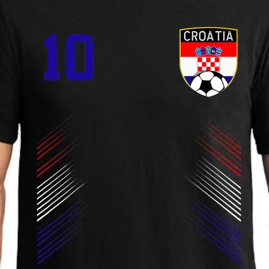 Croatia Soccer Croatian Football Retro 10 Jersey Pajama Set