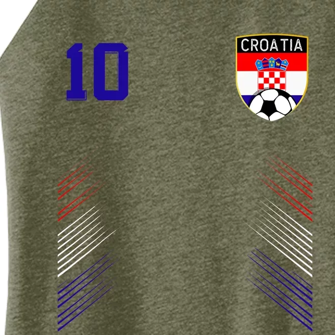 Croatia Soccer Croatian Football Retro 10 Jersey Women’s Perfect Tri Rocker Tank