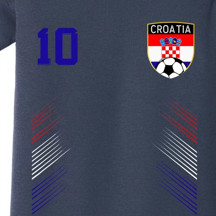 Croatia Soccer Croatian Football Retro 10 Jersey Baby Bodysuit