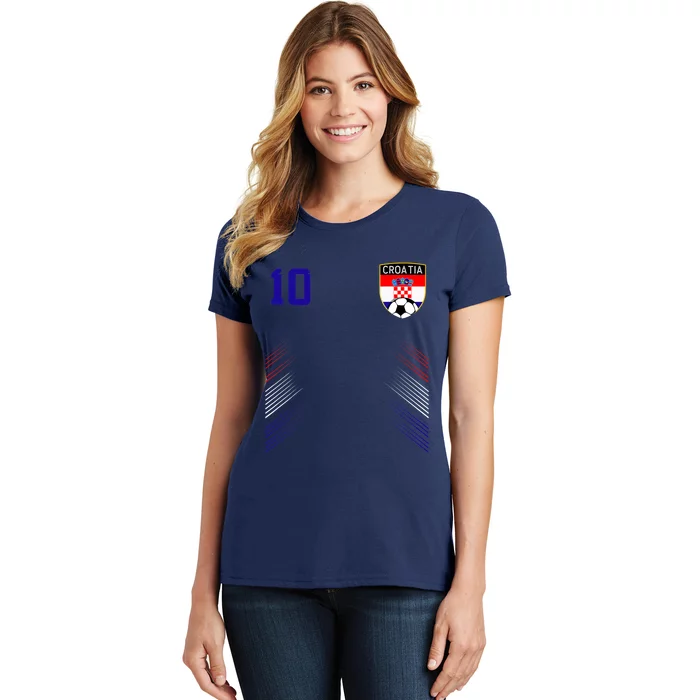 Croatia Soccer Croatian Football Retro 10 Jersey Women's T-Shirt