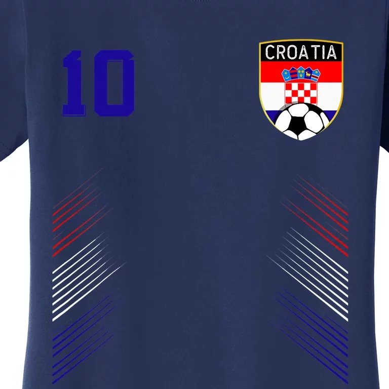 Croatia Soccer Croatian Football Retro 10 Jersey Women's T-Shirt