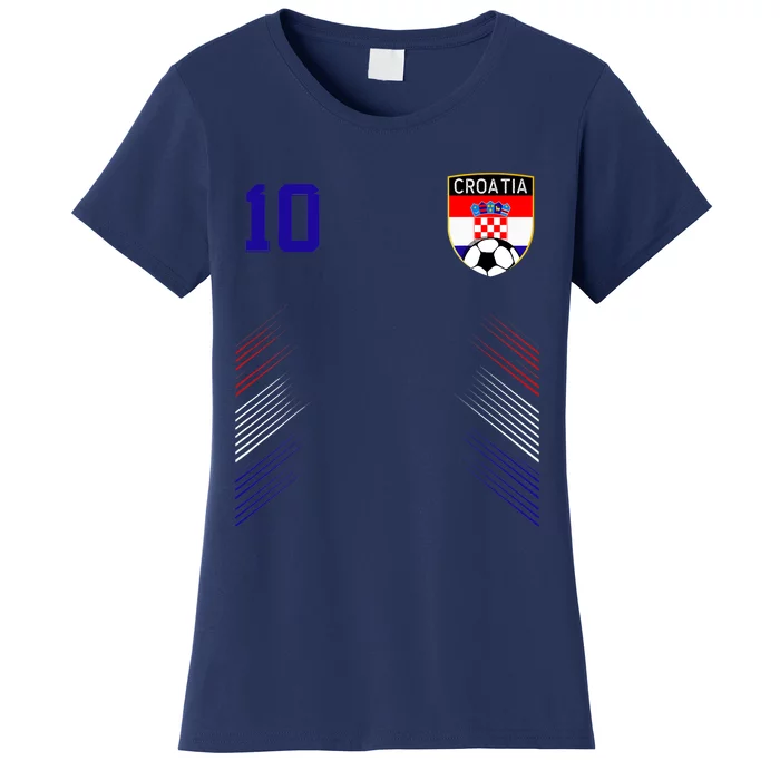 Croatia Soccer Croatian Football Retro 10 Jersey Women's T-Shirt