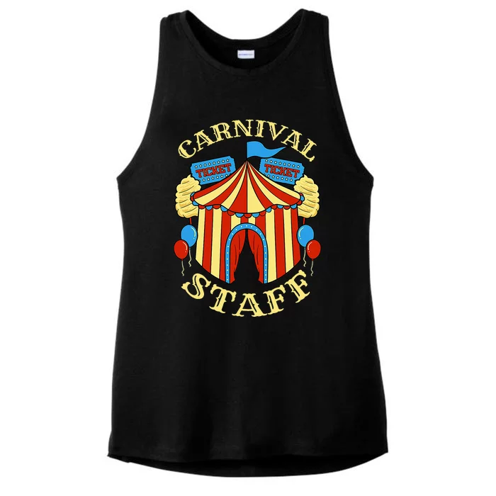 Carnival Staff Circus Event Security Ringmaster Lover Quote Ladies Tri-Blend Wicking Tank