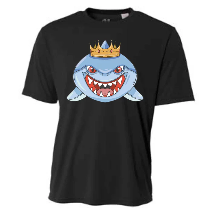 Cartoon Shark Crown Cooling Performance Crew T-Shirt