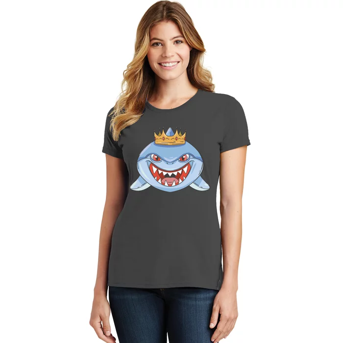 Cartoon Shark Crown Women's T-Shirt