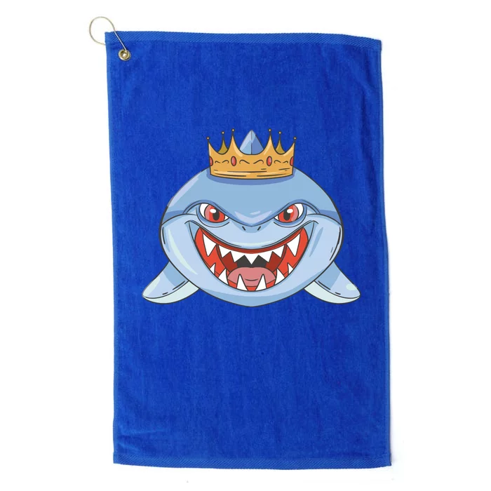 Cartoon Shark Crown Platinum Collection Golf Towel