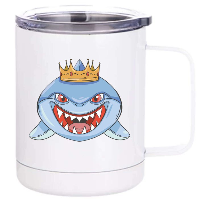 Cartoon Shark Crown Front & Back 12oz Stainless Steel Tumbler Cup