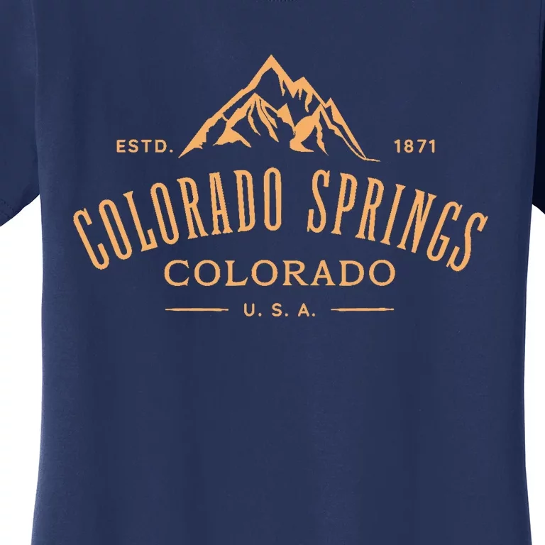 Colorado Springs Colorado Awesome Mountain Design Souvenir Women's T-Shirt