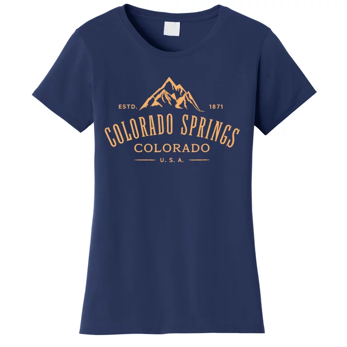 Colorado Springs Colorado Awesome Mountain Design Souvenir Women's T-Shirt