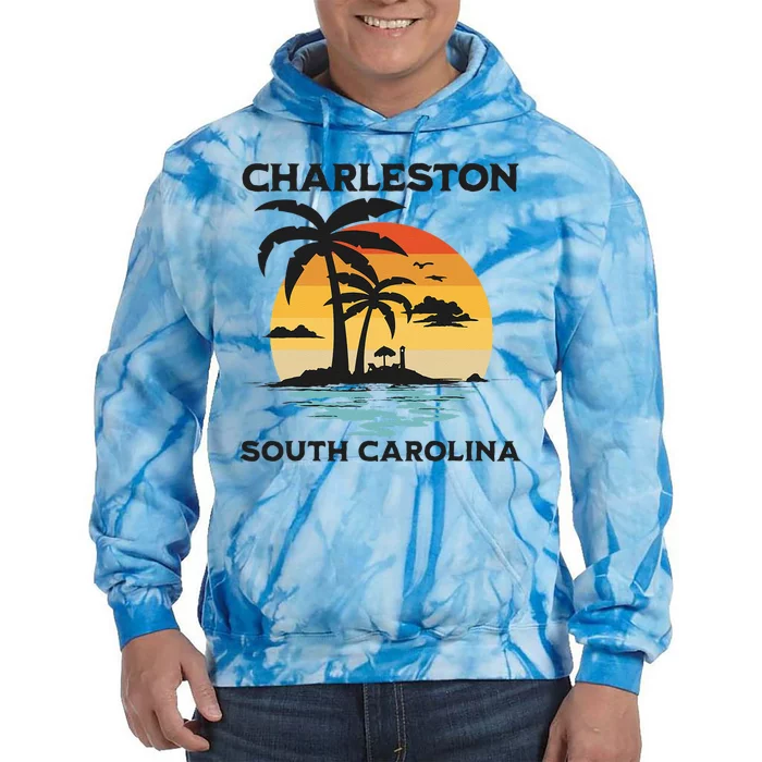 Charleston South Carolina Beach Summer Vacation Tie Dye Hoodie