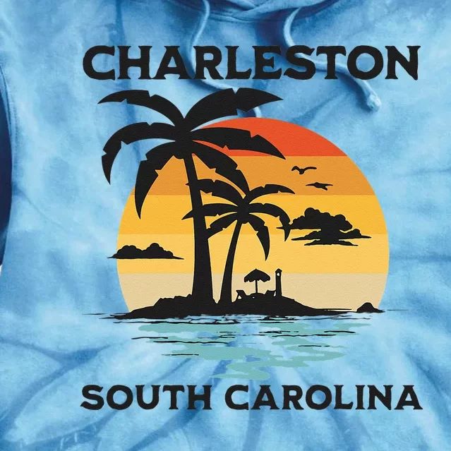 Charleston South Carolina Beach Summer Vacation Tie Dye Hoodie