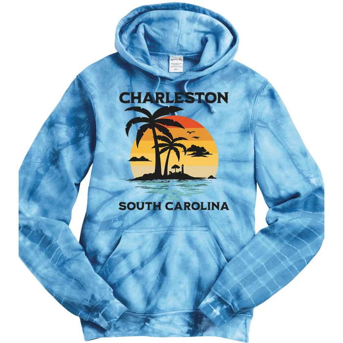 Charleston South Carolina Beach Summer Vacation Tie Dye Hoodie