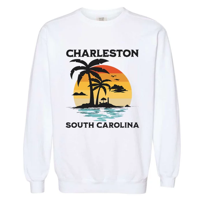 Charleston South Carolina Beach Summer Vacation Garment-Dyed Sweatshirt