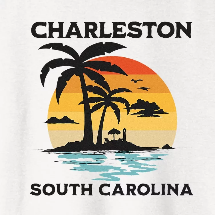 Charleston South Carolina Beach Summer Vacation Women's Crop Top Tee