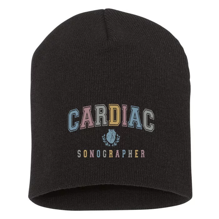 Cardiac Sonographer Short Acrylic Beanie