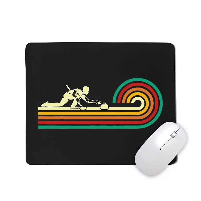 Curler sliding Curling Stone Retro Curling Mousepad