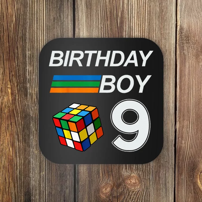 Competitive Speed Cubing 9 Years Old Birthday For Kids Coaster