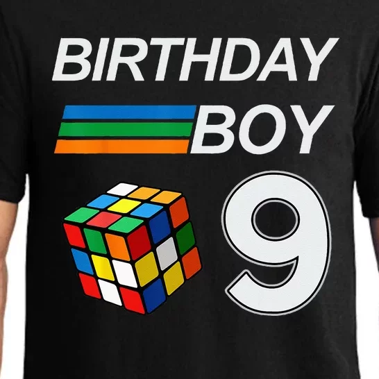 Competitive Speed Cubing 9 Years Old Birthday For Kids Pajama Set