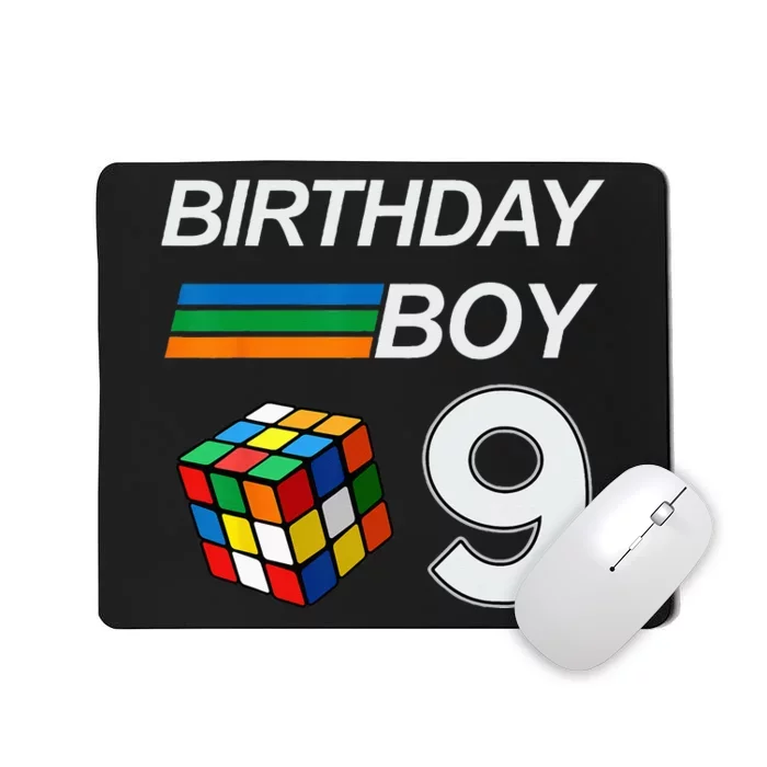 Competitive Speed Cubing 9 Years Old Birthday For Kids Mousepad