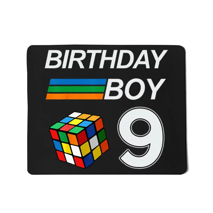 Competitive Speed Cubing 9 Years Old Birthday For Kids Mousepad