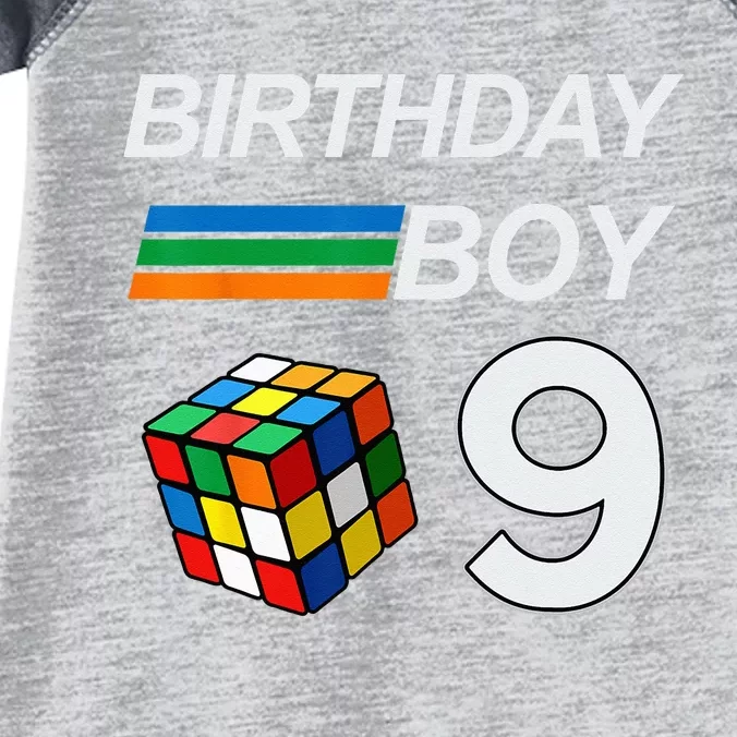 Competitive Speed Cubing 9 Years Old Birthday For Kids Infant Baby Jersey Bodysuit