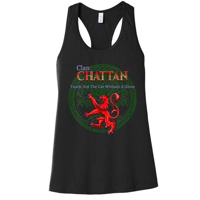 Chattan Scottish Clan Pride Family Motto Women's Racerback Tank