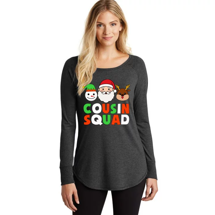 Cousin Squad Christmas Cousin Crew Pajamas Family Kid Xmas Women's Perfect Tri Tunic Long Sleeve Shirt