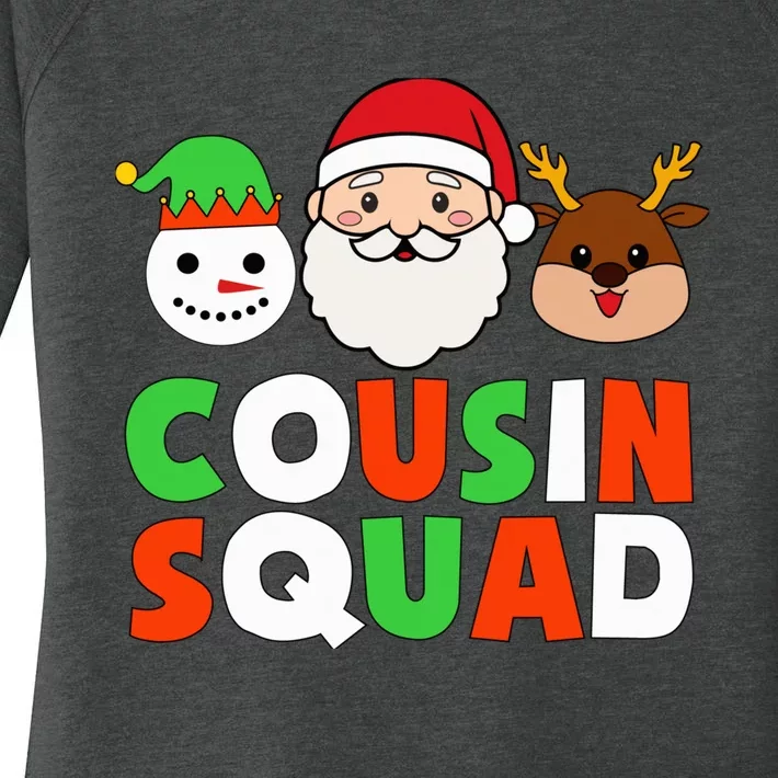 Cousin Squad Christmas Cousin Crew Pajamas Family Kid Xmas Women's Perfect Tri Tunic Long Sleeve Shirt