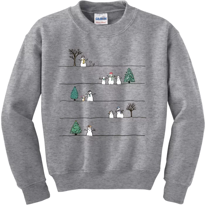 Christmas Snowman Kids Sweatshirt