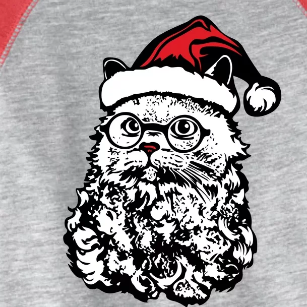 Cat Santa Claus Hat Christmas Toddler Fine Jersey T-Shirt