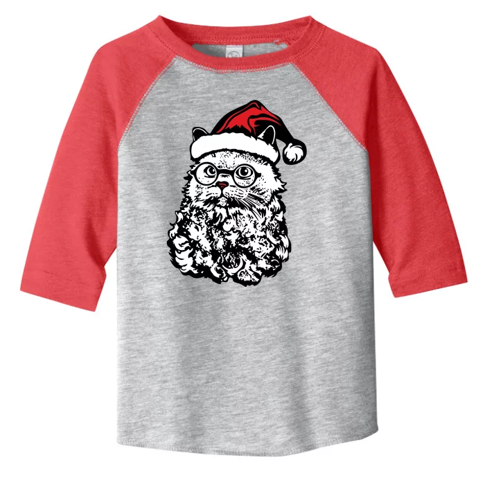 Cat Santa Claus Hat Christmas Toddler Fine Jersey T-Shirt